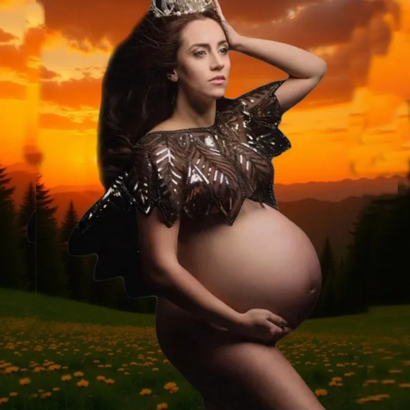 

Винтажная шаль для беременных с блестками — накидка для фотосессии в стиле 1920-х годов — накидка для беременных в стиле Гэтсби для платьев и Ципао