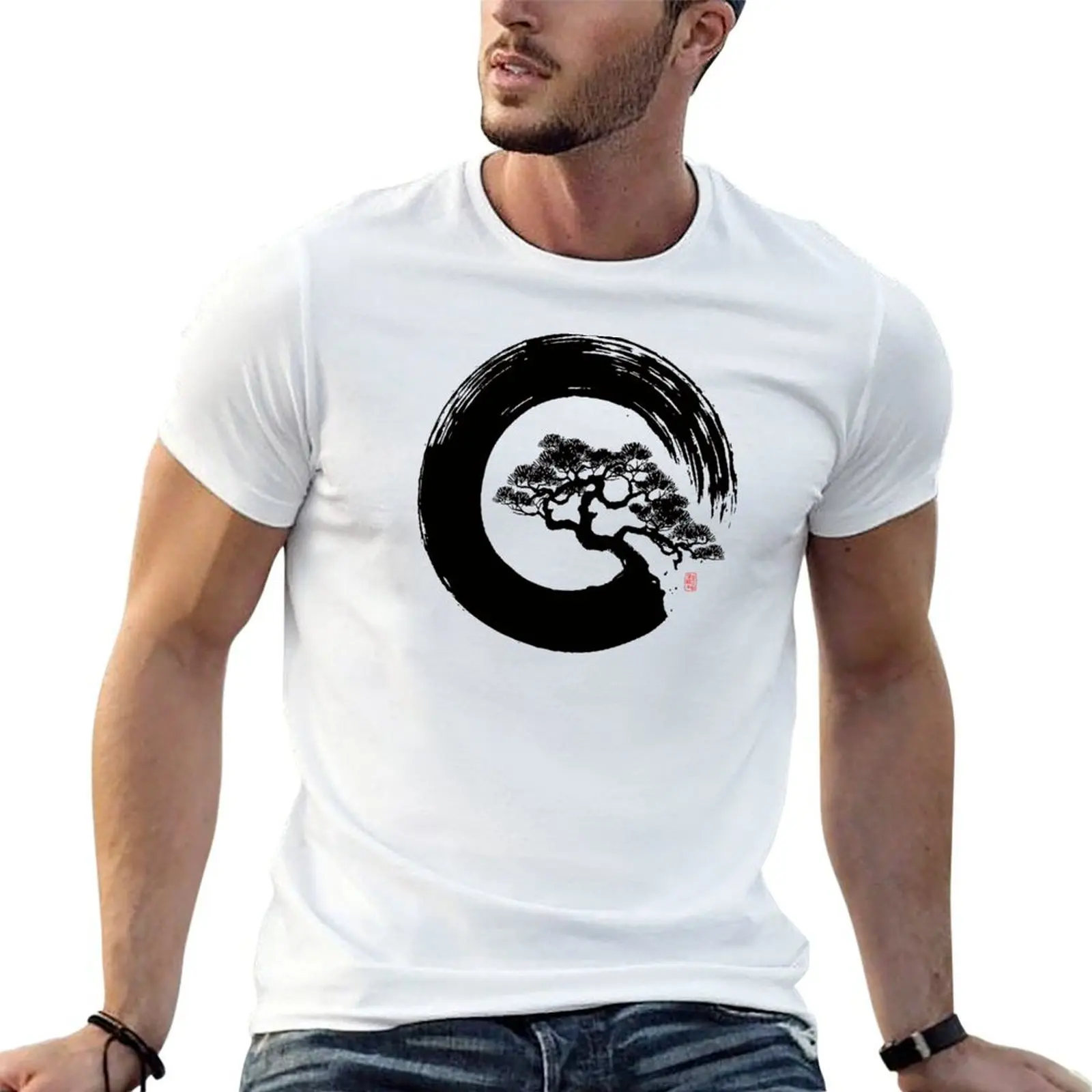 

shirts graphic t cotton designer man shirt t funny Bonsai T-Shirt Enso shirts t