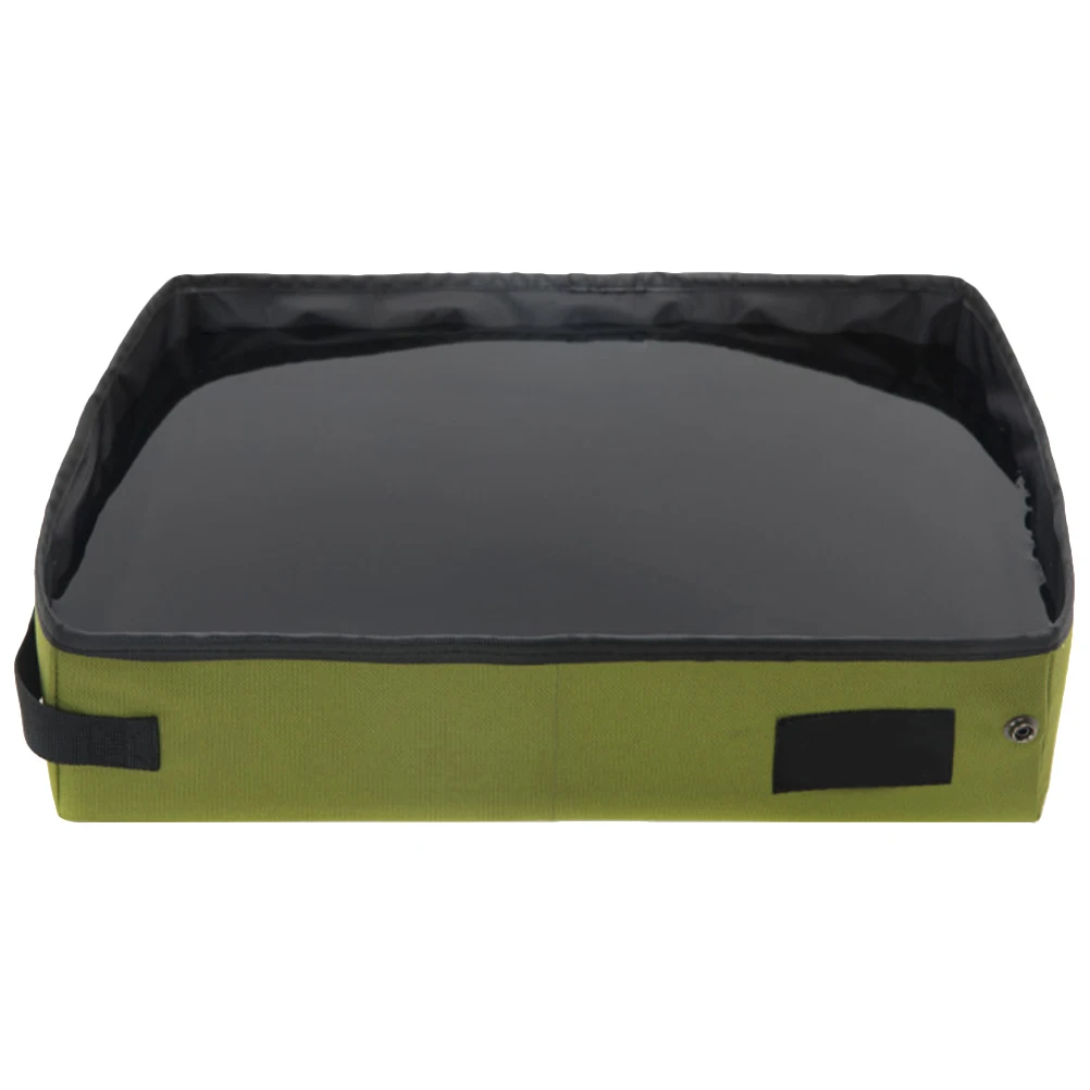 

Foldable Cat Litter Box Large Green Portable Travel Oxford Cloth Waterproof Toilet Pet Supplies Camping Hotel