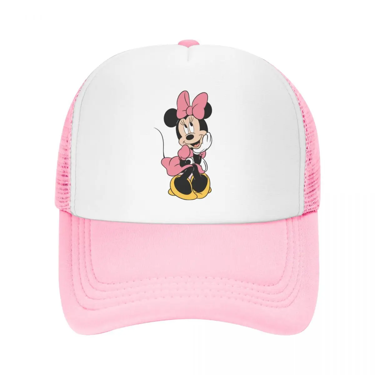 Minnie Mouse Mickey Mesh Trucker Hat Vintage Unisex Breathable Mesh-back Baseball Cap Adjustbale