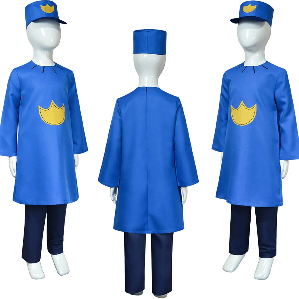 Detective Dog Cosplay Fantasy Boys Girls T-Shirt Hat Clothing Cartoon Police Officer Dog Costume Disguise Teen 4 to 14 Years