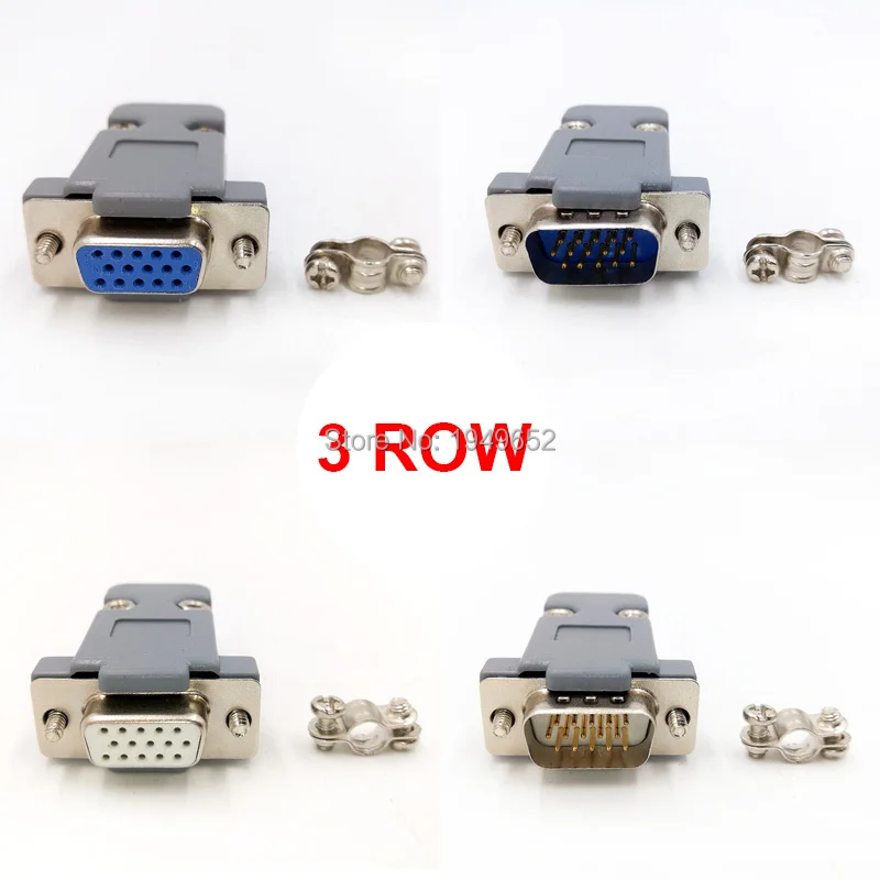 10PCS DB9 connector core VGA Pl9pin port socket female Male D type adapter D SUB DB15