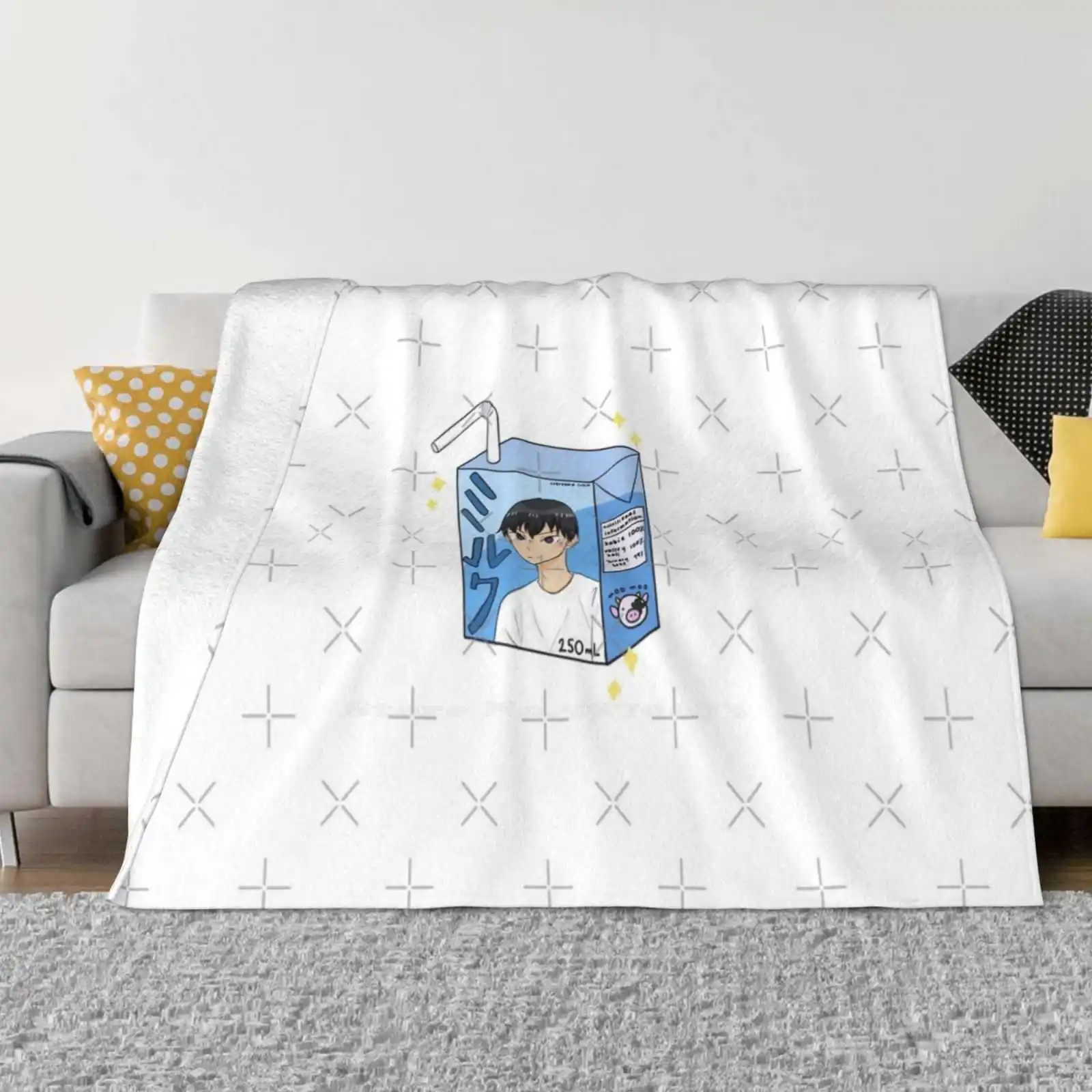 Kageyama Milk Fashion Soft Warm Throw Blanket Kageyama Tobio Kageyama Milk Cute Anime Milk Box