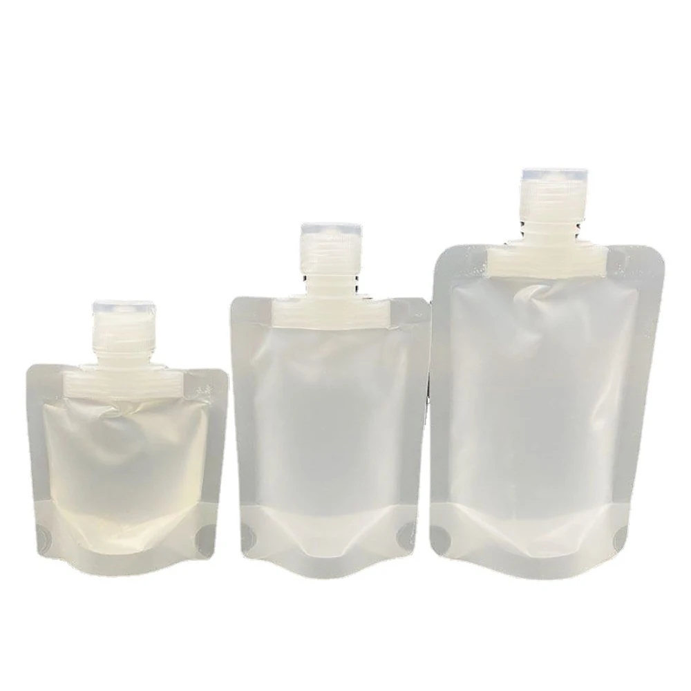 30ml 50ml 플라스틱 스파우트 백, 플립 탑 투명 포장 백 (샴푸, 페이스 크림, 분할 충전, 데일리 화장품 용)