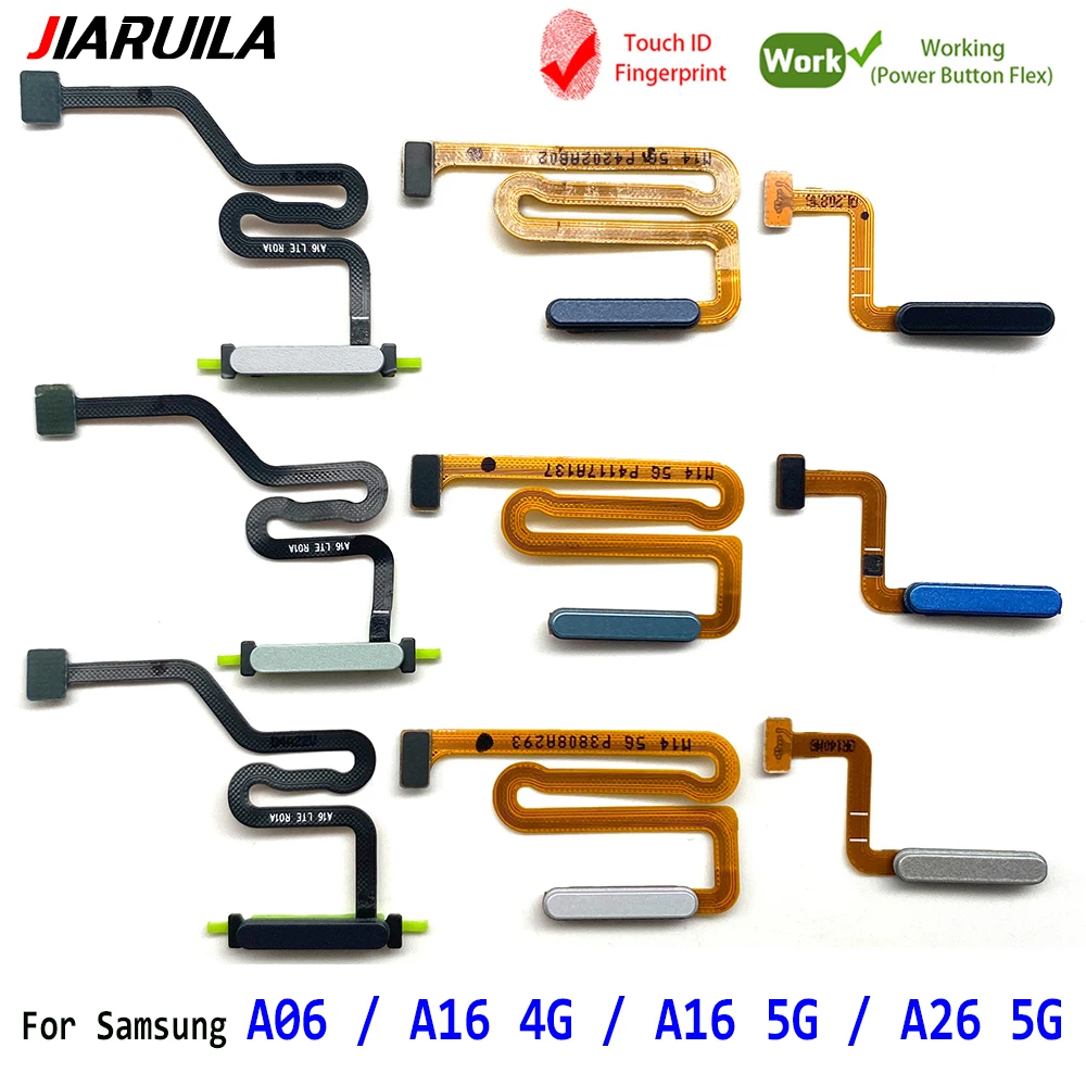 

Новый датчик отпечатков пальцев, сканер Touch ID, кнопка «Домой», материнская плата, гибкий кабель для Samsung A16 4G 5G A165F A166B A26 5G A06