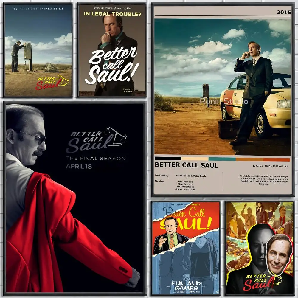 TV Series Better Call Saul Painting Calligraphy Stylish Canvas Poster Wall Art for Living Room Bedroom Cafe Office Decor Gift