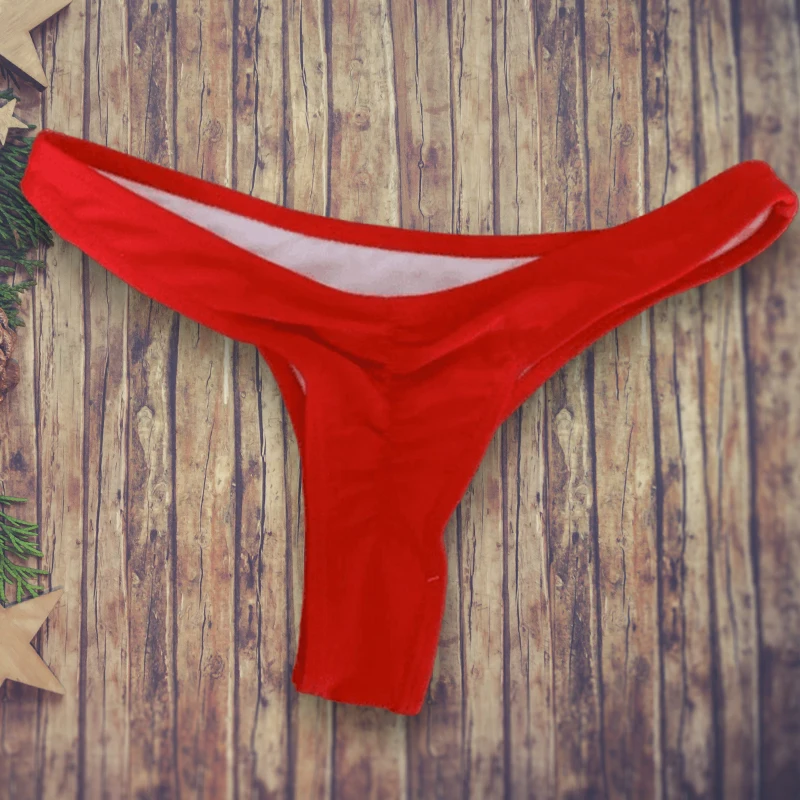 2022 Hete Verkoop Nieuwe Mode Dames String Zwembroek Meerdere Kleuren Effen Kleur Geplooide String Badmode Vrouwen Bikini Zwembroek