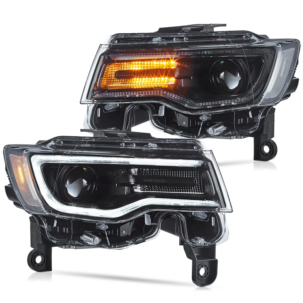 Vland 2014-2022 Grand Cherokee (WK2) LED-Scheinwerfer mit Startanimation/ Blaues Tagfahrlicht
