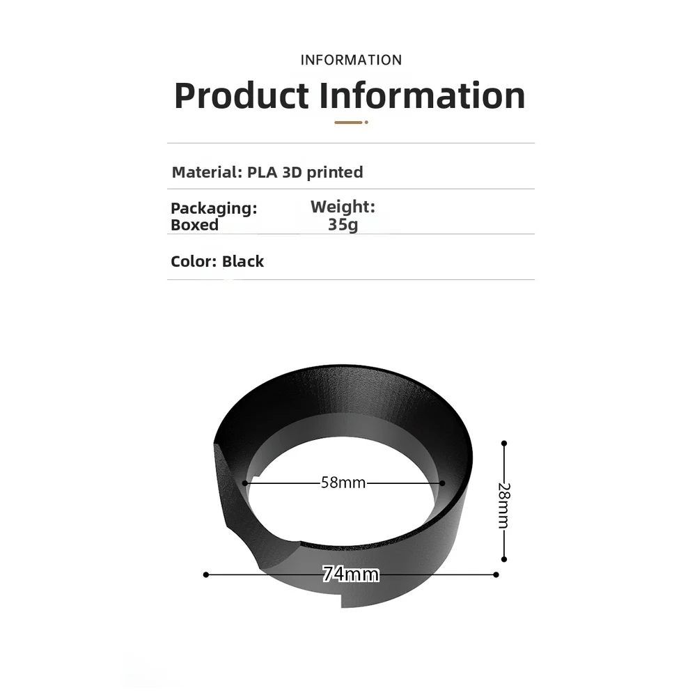 Espresso Bar 58mm Grinder Dust Ring Perfect Fit Coffee Collection Ring Espresso Accessory Contains Fine Particles