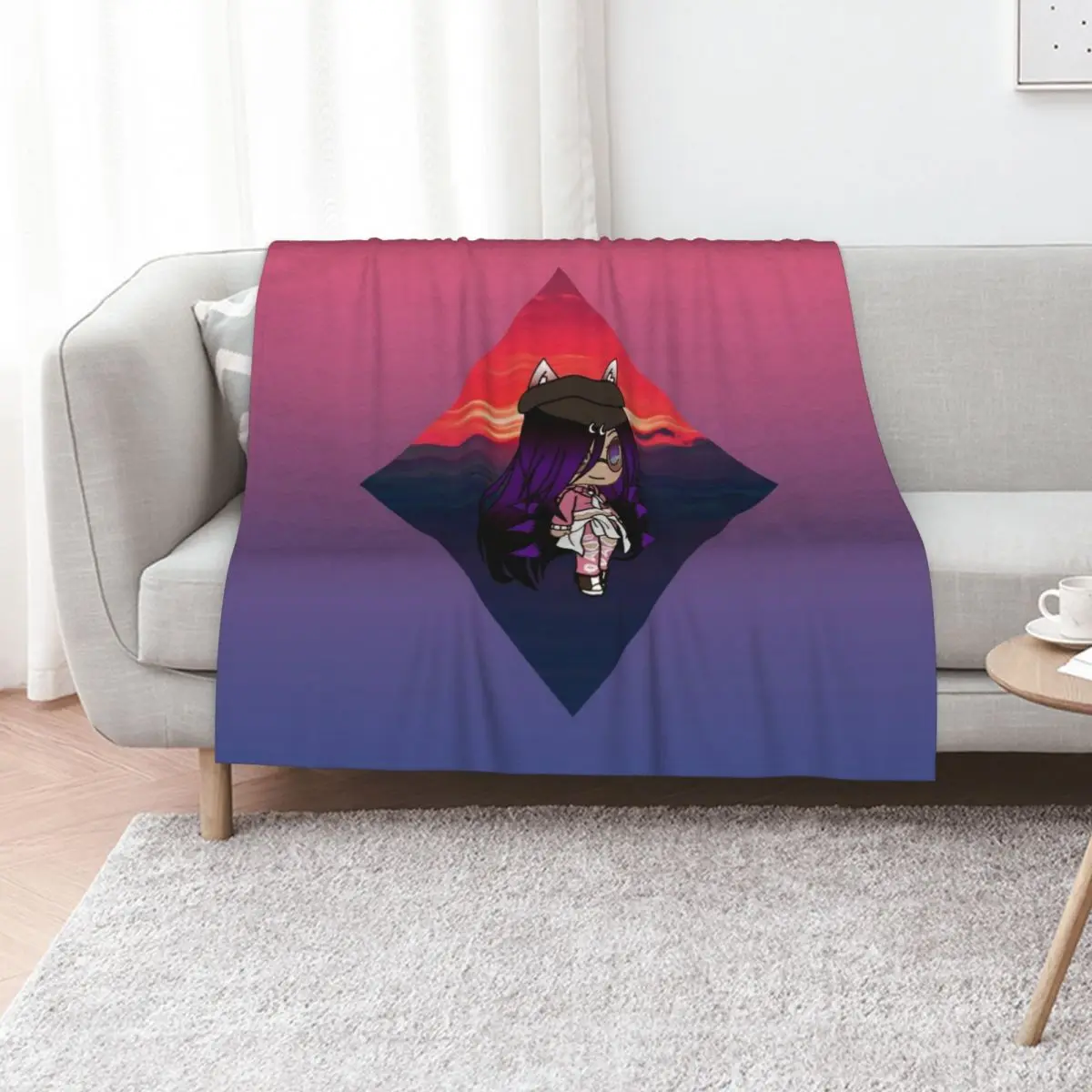 

Cute Gacha Series Girl - Emma Throw Blanket Thermals For Travel for winter Summer Beddings Picnic Blankets