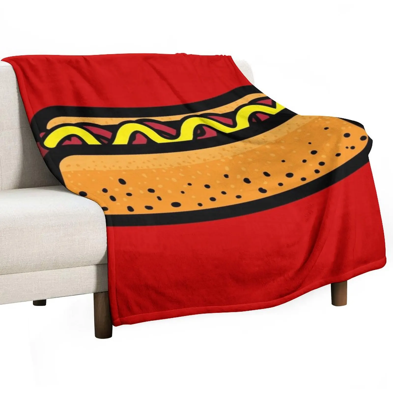 

Hot dog Throw Blanket Sofas Multi-Purpose Blankets