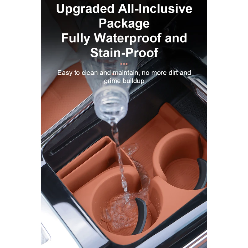

For Mercedes Benz GLC X254 2023~2026 Car Central Control Water Cup Pad Accessories Silicone Cup Holder Coaster Covers Auto Parts