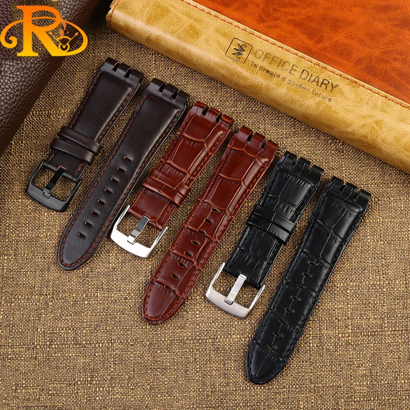 Genuine Calf cowhide Watchband 23mm For Swatch IRONY YOS440 449 401G 447 448 G Men Watch Strap Steel Clasp Bracelet With Tools