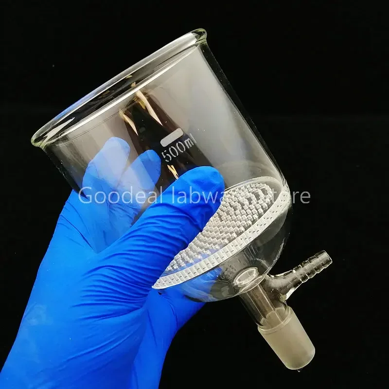 1 szt. 30 ml do 1000 ml 19 #   24 #   29 #    Standardowy lejek filtrujący do portów mielących Szklany lejek laboratoryjny o strukturze plastra miodu z bocznym otworem ssącym