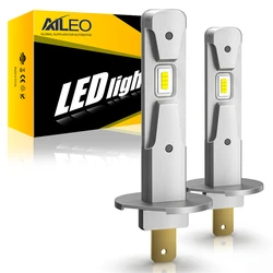 AILEO 2Pc H1 LED Lights 200W 100000LM 6000K Headlight Bulb Mini Size Design Wireless For Car Lamp CSP 7035 Chips White Plug&Play