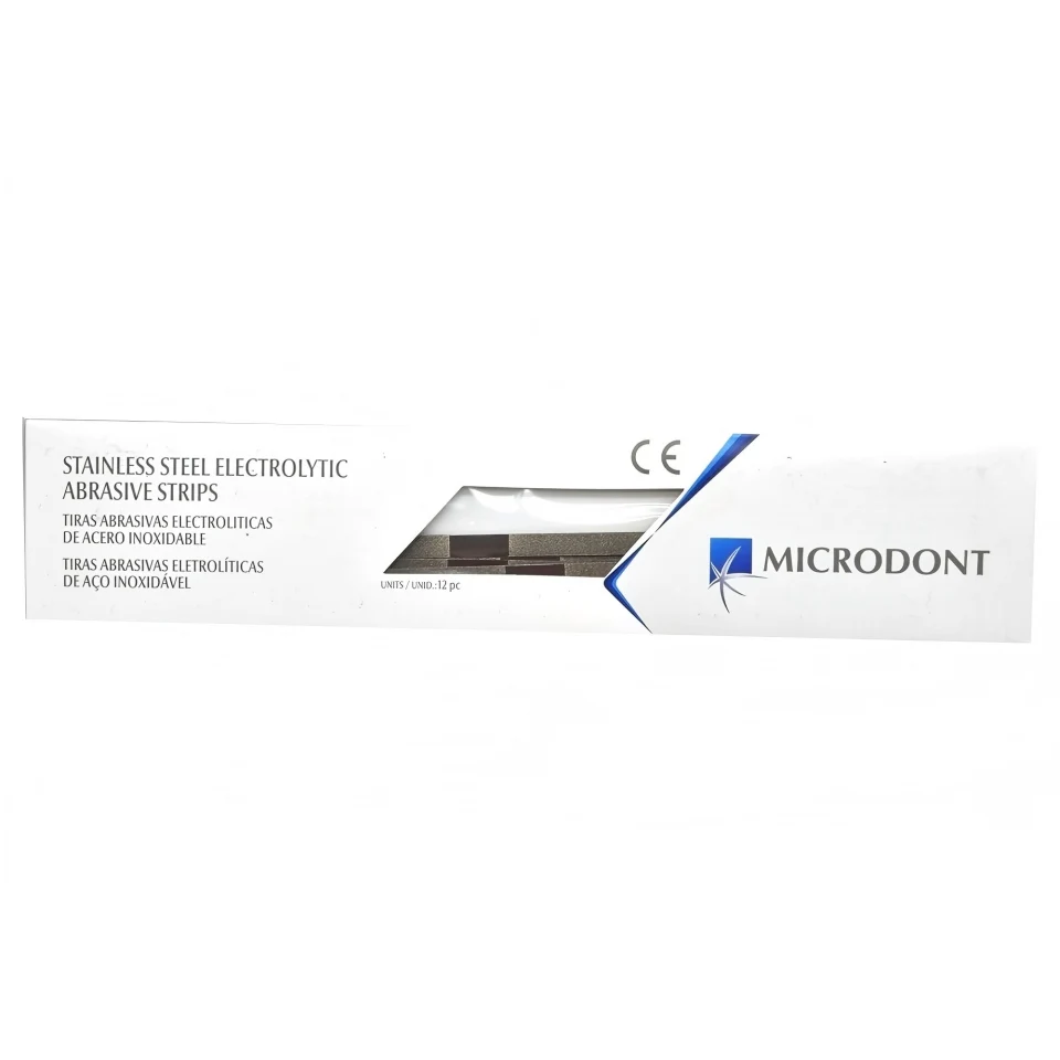 

Dental IPR Strips Microdont Orthodontic Interproximal Reduction Strips Stainless Steel Polishing Strip 12Pcs Teeth Gap Polishing