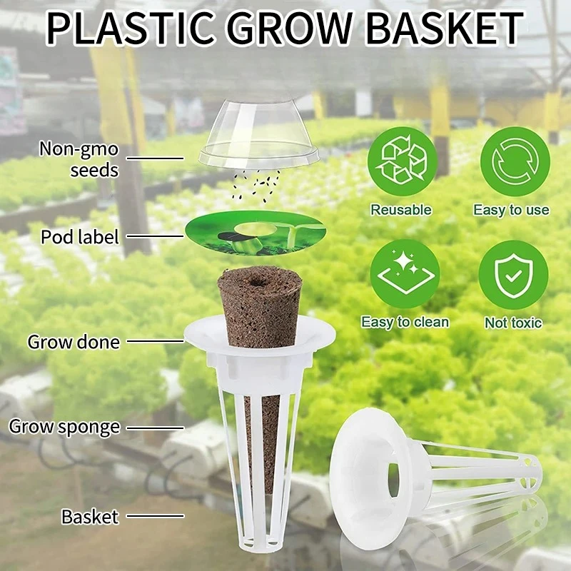 Garden Vegetables Growing Sponge Starter Pods Soilless Culture Growing Seed Pods Plant Hydroponics Growing Seeding Nursery Pots