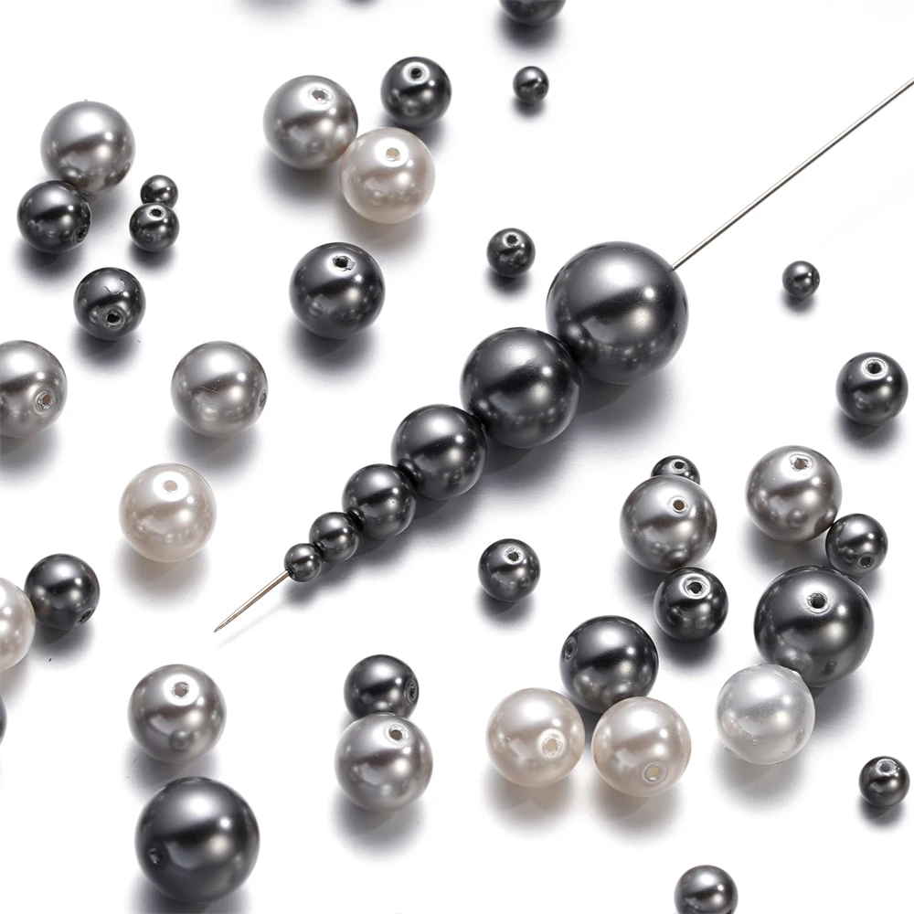 10Pcs/lot 3-12mm Imitation Pearl Round Loose Spacer Beads for Jewelry Making DIY Bracelet Necklace Earing Accessories