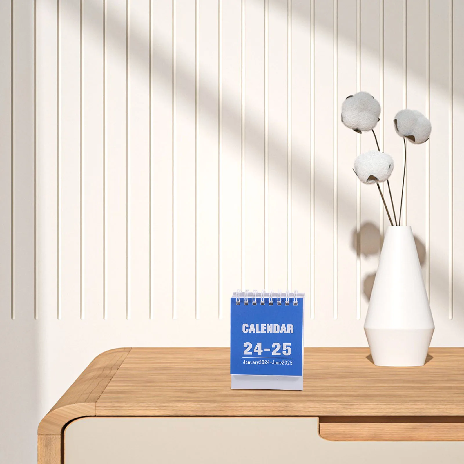 

Tearable Calendar Mini Desk Daily Use Standing Organization Blue Paper Decorative Monthly