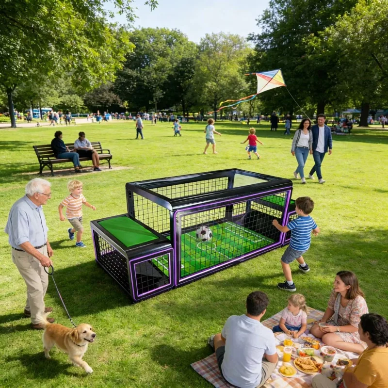 Customization Double Sports Competition Amusement Facility Subsoccer 3 Table Football Game With Two Chairs