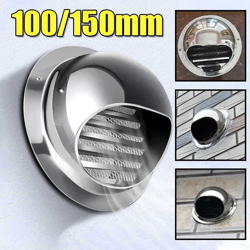 

Stainless Steel Wall Ceiling Air Vent Ducting Ventilation Exhaust Grille Cover Waterproof Outlet Heating Cooling Vents Cap