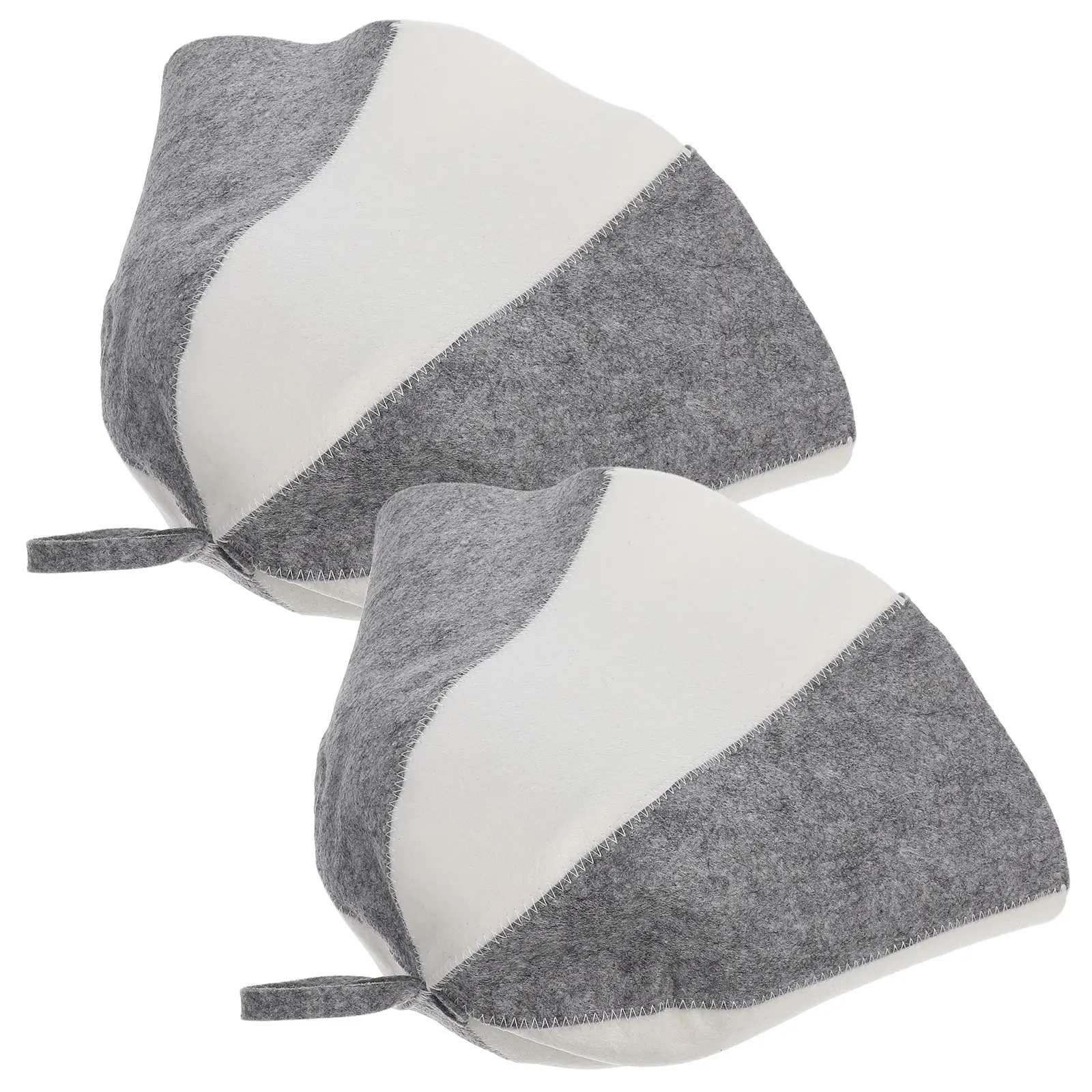 

2 Pcs Bald Felt Absorbent Hats Sauna Not Made from Wool Hair Protector Caps for Men