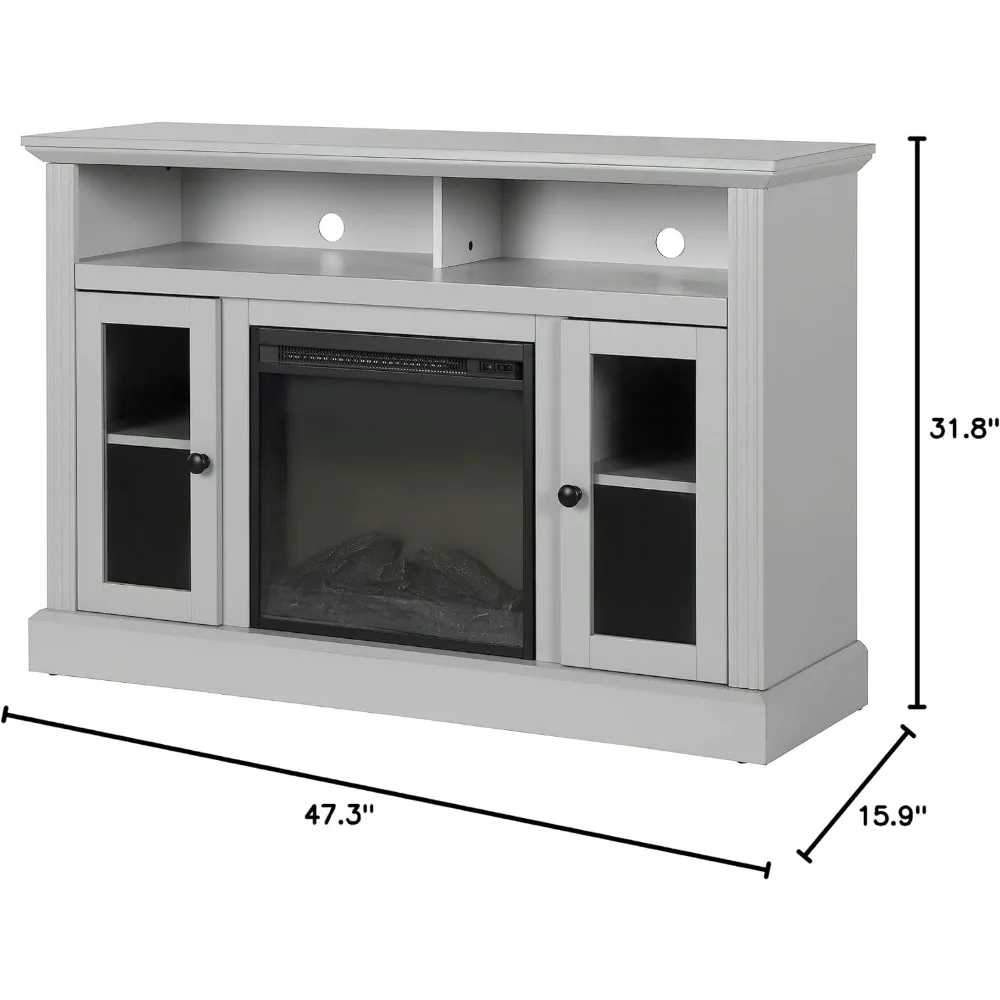 Console de TV lareira elétrica para TVs, de longa duração, tecnologia LED ultra-brilhante, aquecedor elétrico infravermelho, até 50"