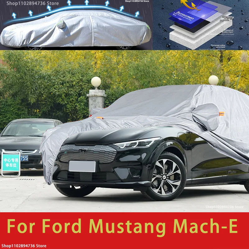 For Ford Mustang Mach-E Car protective cover, sun protection, cooling protection, car clothing, car paint protection auto