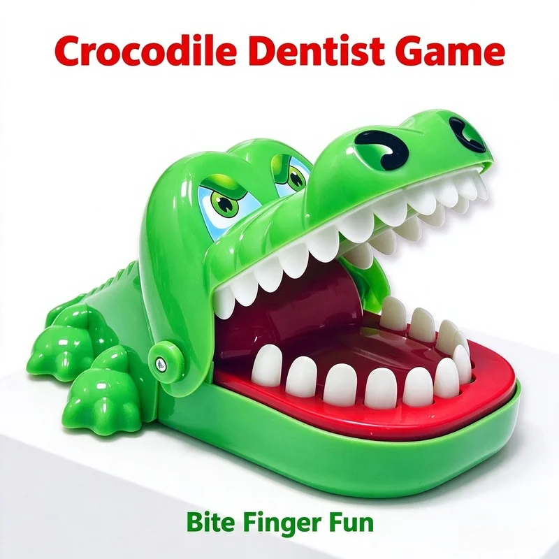 Crocodile Dentist Game Bite Finger Toy Funny Novelty Prank Toys Kids Family Interactive Desktop Board Game for Birthday Party