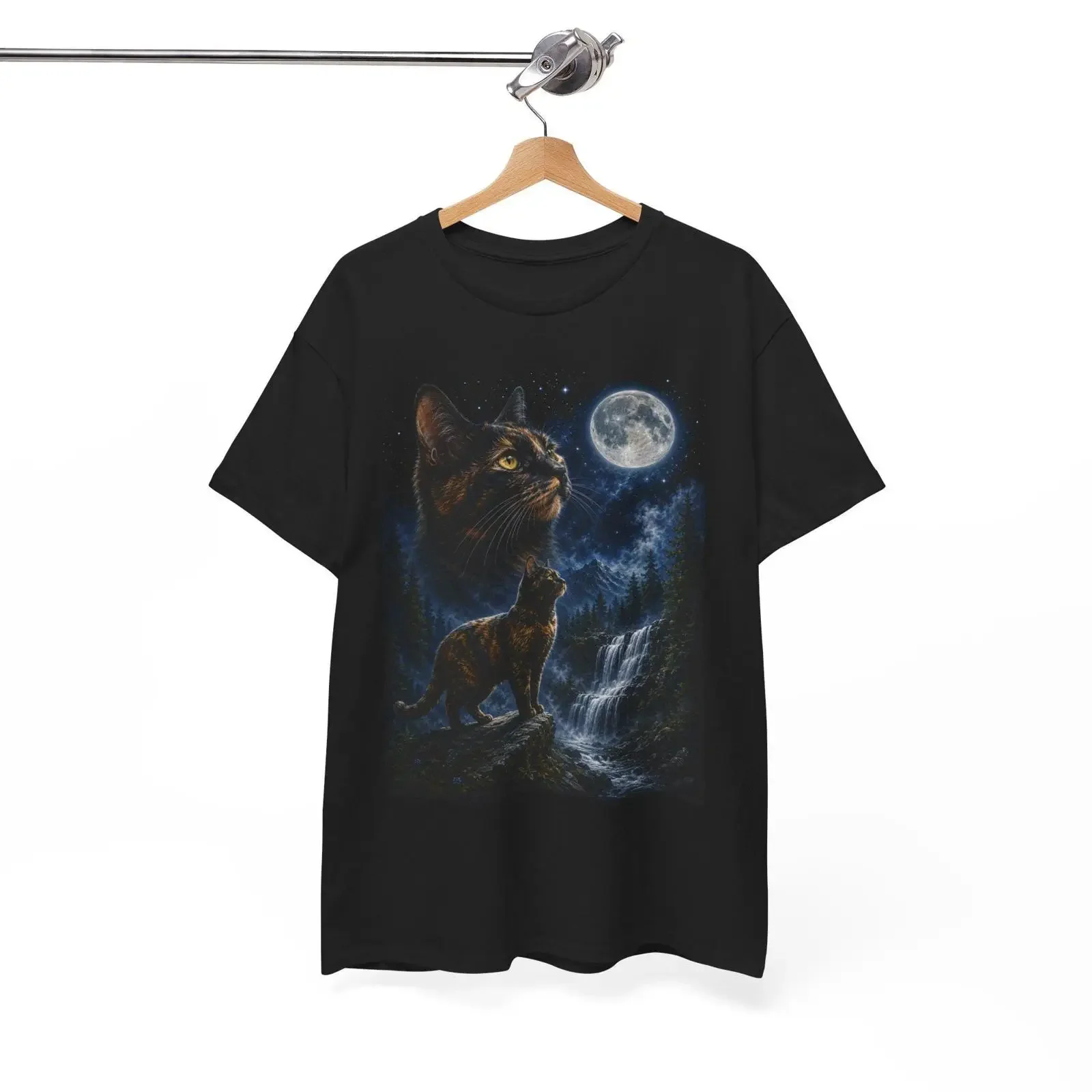 Tortoiseshell Cat Howling At Moon T Shirt 90s Retro Tortoise Lover  vintage Washed Soft streetwear Versatile designer clothes