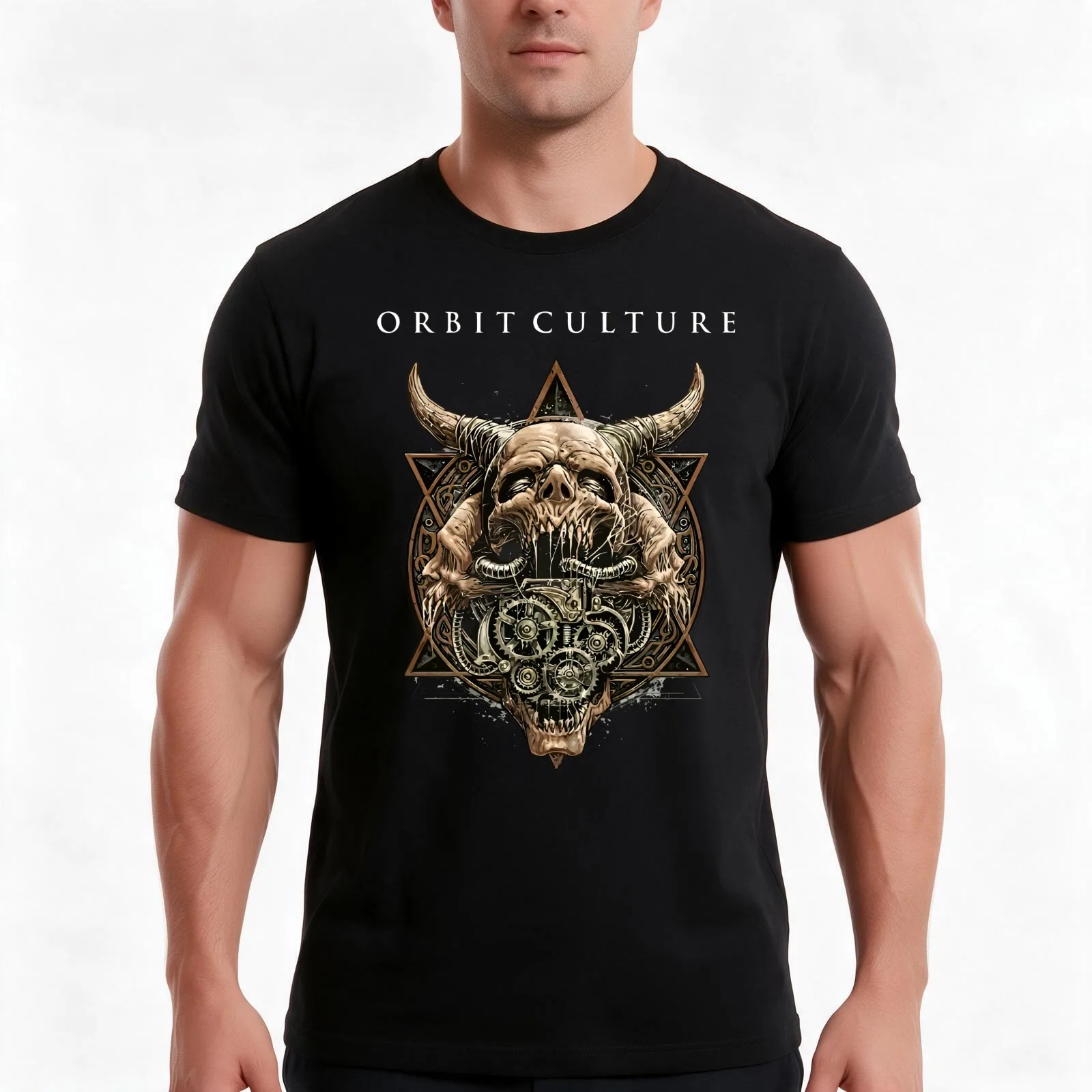 Orbit Culture Heavy Death Metal Music Band T-Shirt, Summer Casual Cotton Tee, Oversized Streetwear Tops, Vintage Graphic Print