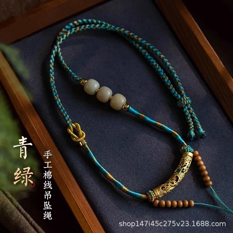 

Tibetan Neck Pendant Necklace Rope Ethnic Style Olive Core Tangka Buddha Brand Cultural And High Quality Handmade Accessories H