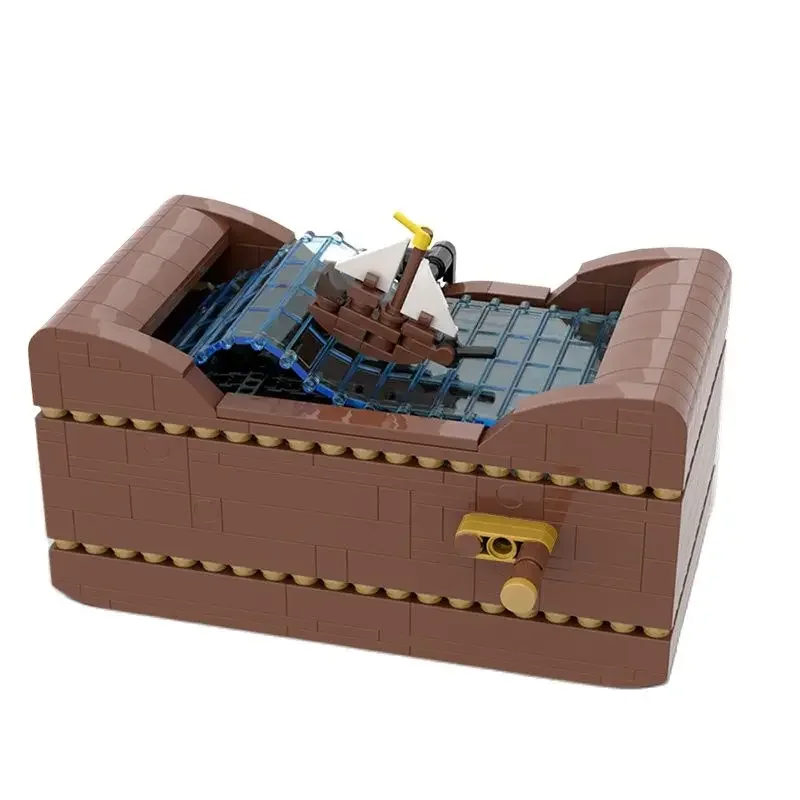 Bloques de construcción de barcos en el mar para niños, Kit de bloques de construcción de barcos automotrices de alta tecnología, MOC-59860, modelo DIY, rompecabezas, juguetes de montaje, regalo, 513 piezas