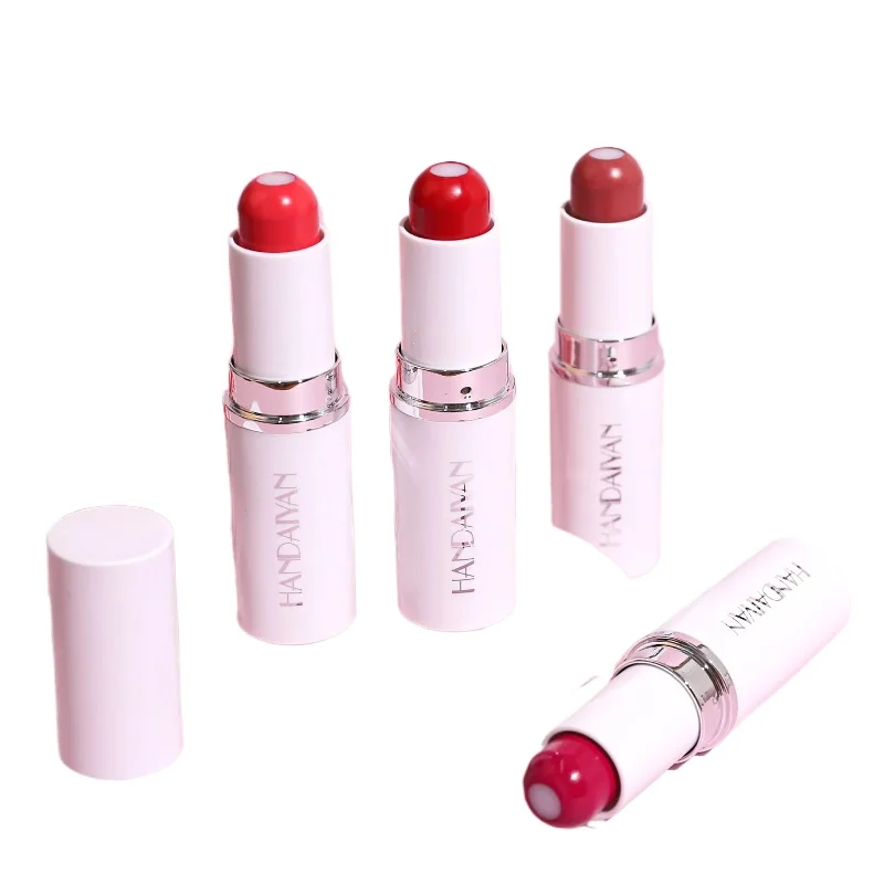 

*Two in one nude lipstick scrub red lipstick 8-color sandwich lipstick waterproof long-term non stick cup