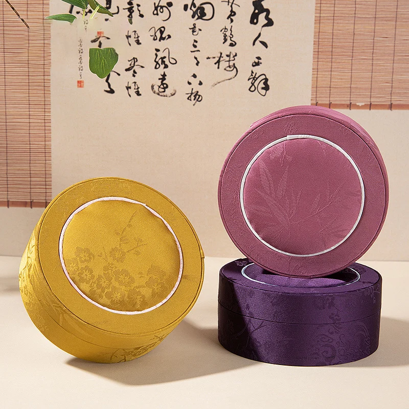 Delicate Embroidery Bracelet Box Jewelry Boxes Vintage Velvet Pendant Necklace Ring Storage Gift Box  Jewelry Packaging Box