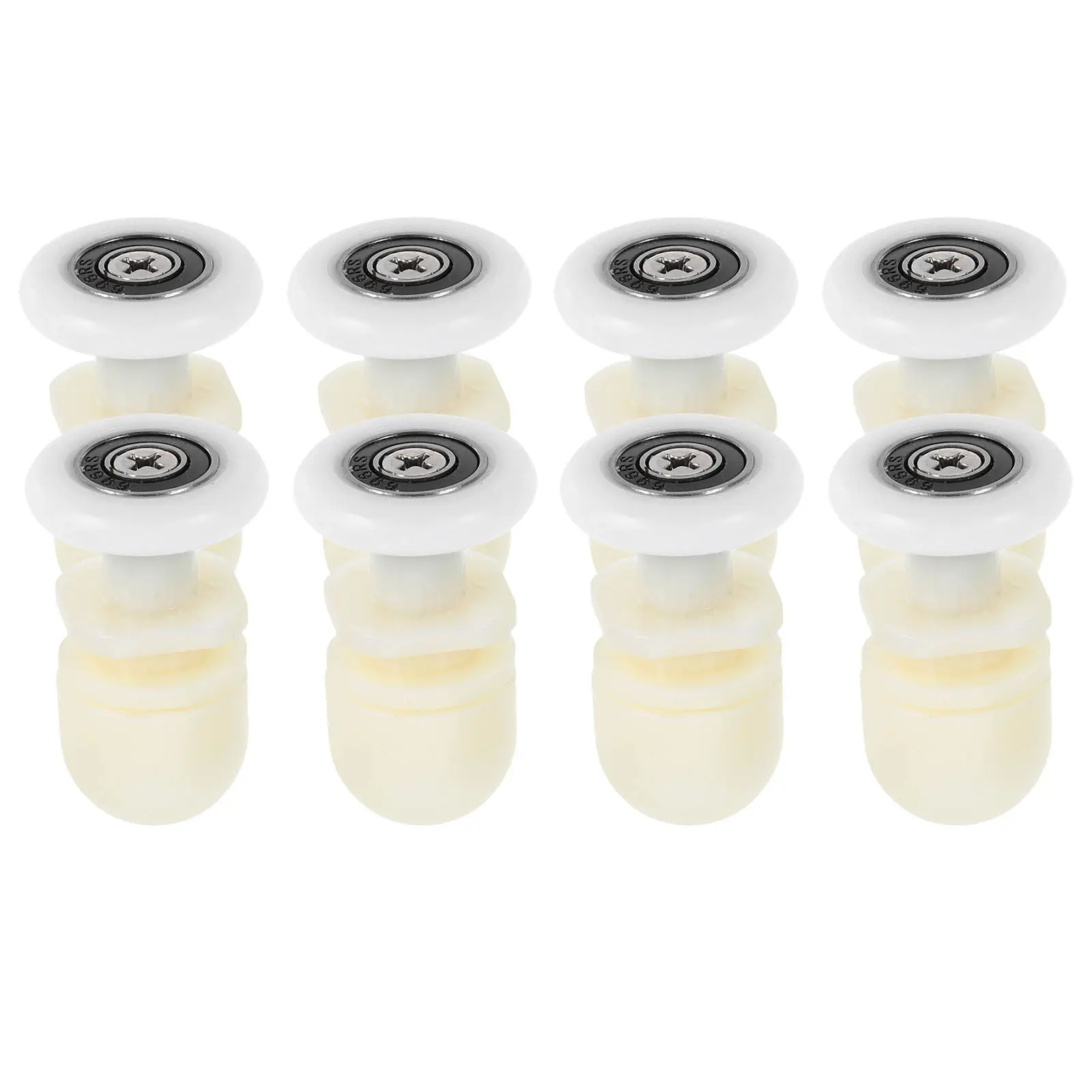 8Pcs Sliding Shower Door Rollers Replacement Kit Smooth Effortless Movement Heavy Duty Nylon Iron Construction Compatible with