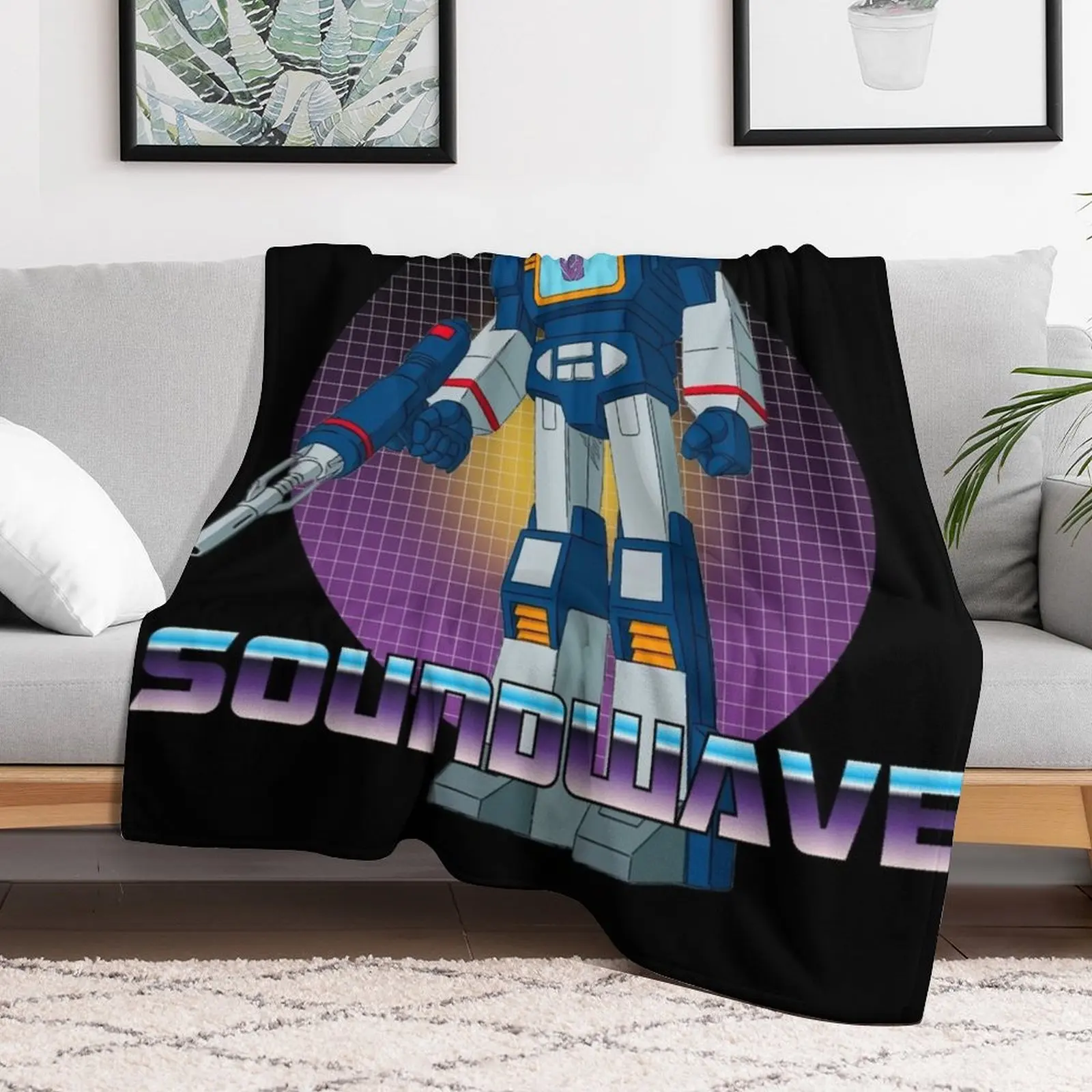 Soundwave Decepticon Transformer G1 Throw Blanket Plaid Fashion Sofas for babies anime Blankets