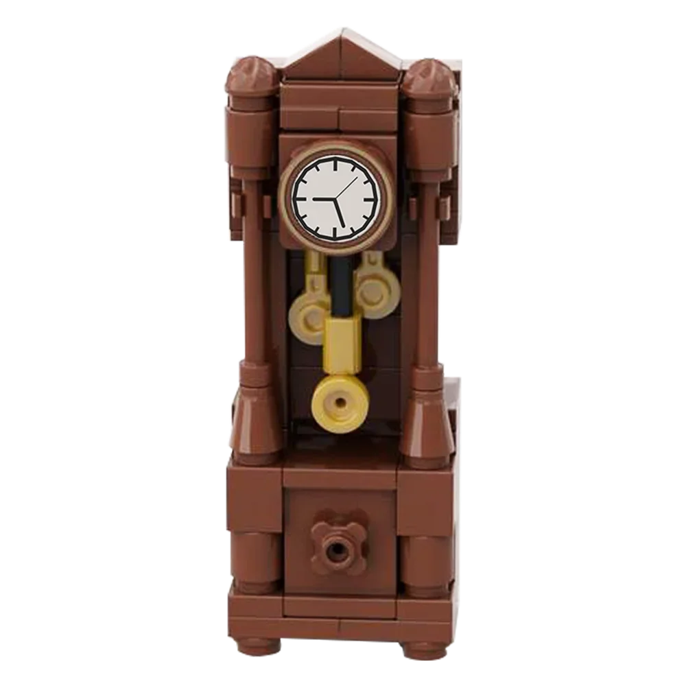 Gobricks MOC Room Decoration Ancient Grandfather Clock Building Block set Collection Bricks Medieval Clocks Education Brick Toys