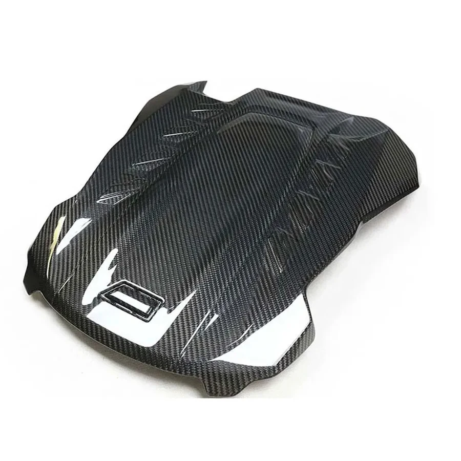 لسلسلة BMW X5M F95 X6M F96 2019 + غطاء محرك من ألياف الكربون الجافة استبدال تركيب غطاء محرك السيارة لوحة طقم الجسم #2