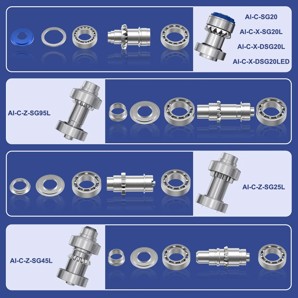 Kaseta z rękojeści stomatologicznej niska prędkość kątnica części zamienne łożyska ceramiczne do wymiany rękojeści implantu serii SG
