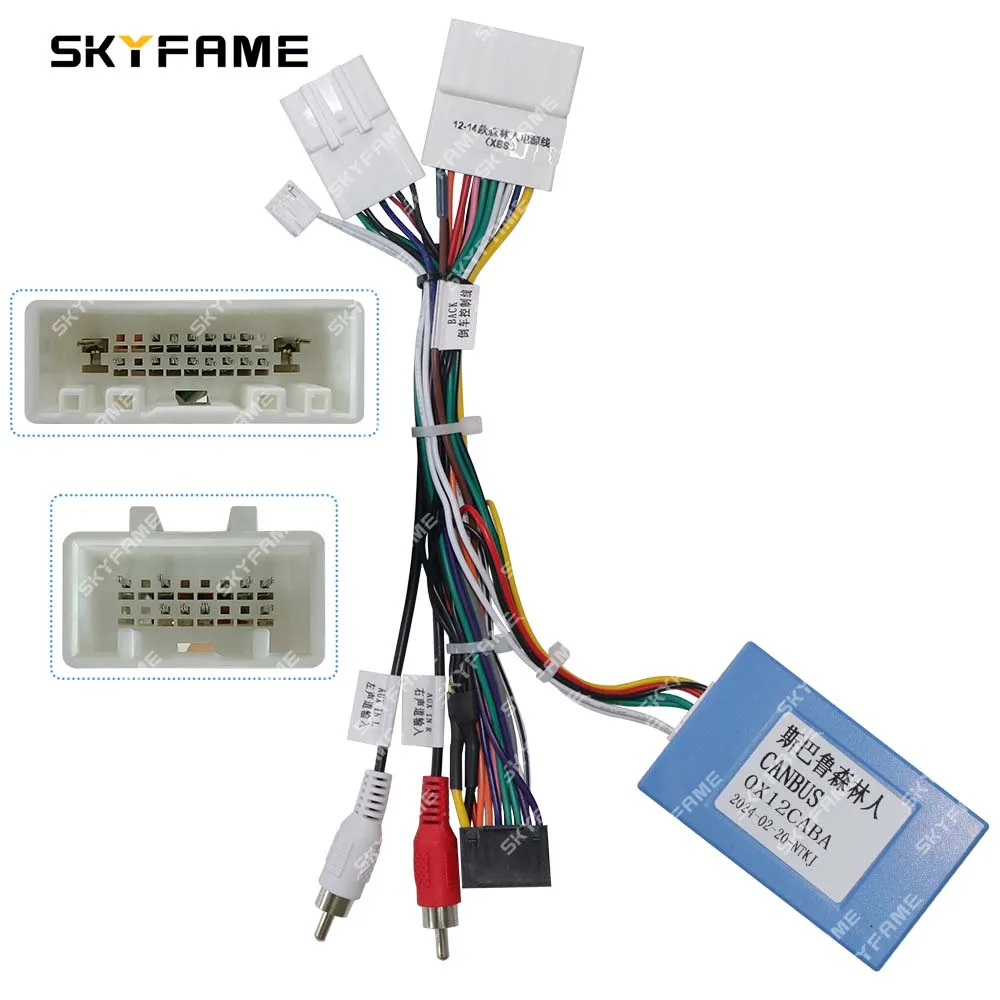 

SKYFAME Car 16pin Wiring Harness Adapter Canbus Box Decoder Android Radio Power Cable For Subaru Forester