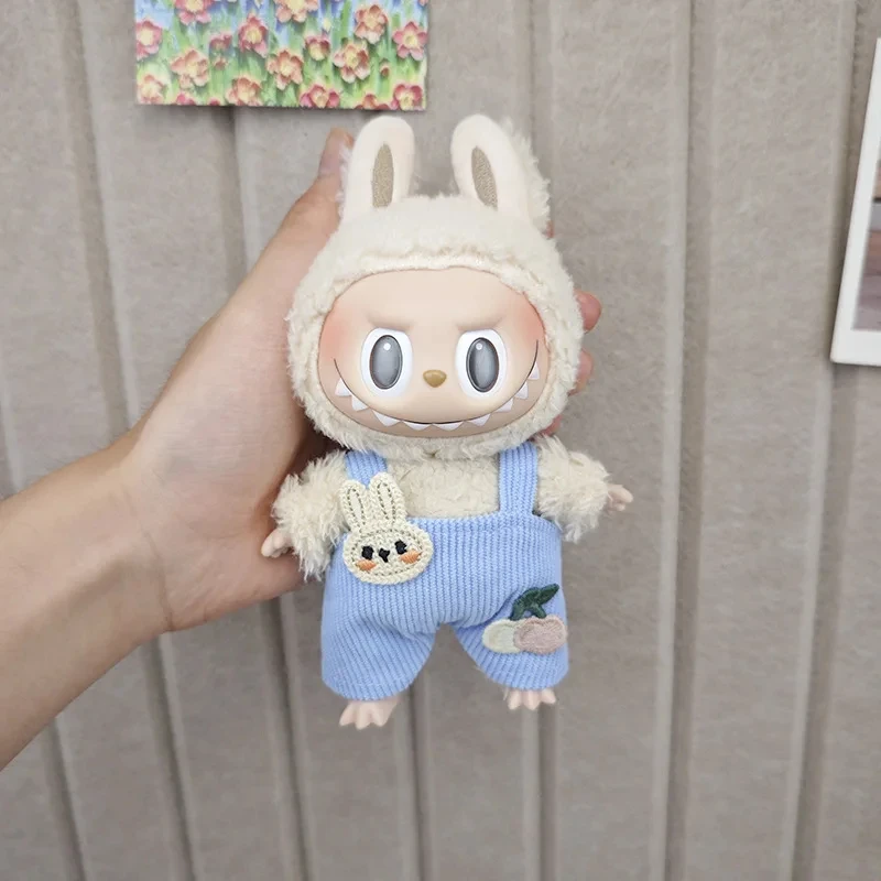 17cm  Labubu Clothes Outfit Plush Doll Clothes Macaron Cute Clothing DIY Kid Gift Labubu Doll Accessories