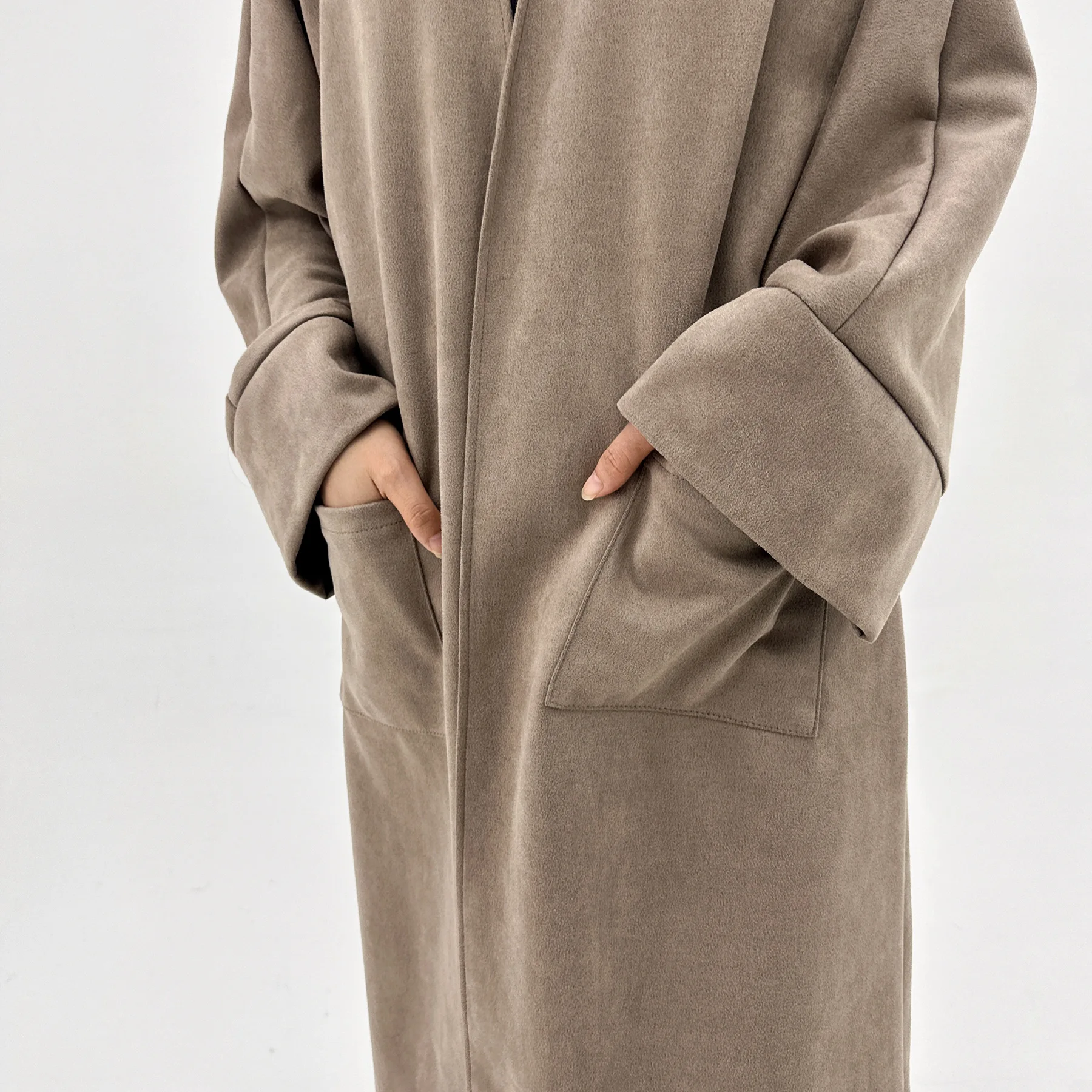 

Turkey Dubai Djellaba Suede Cardigan Dress Muslim Women Open Abaya Kimono Kaftan Eid Kebaya Islam Clothing Arabic Robe Jalabiya