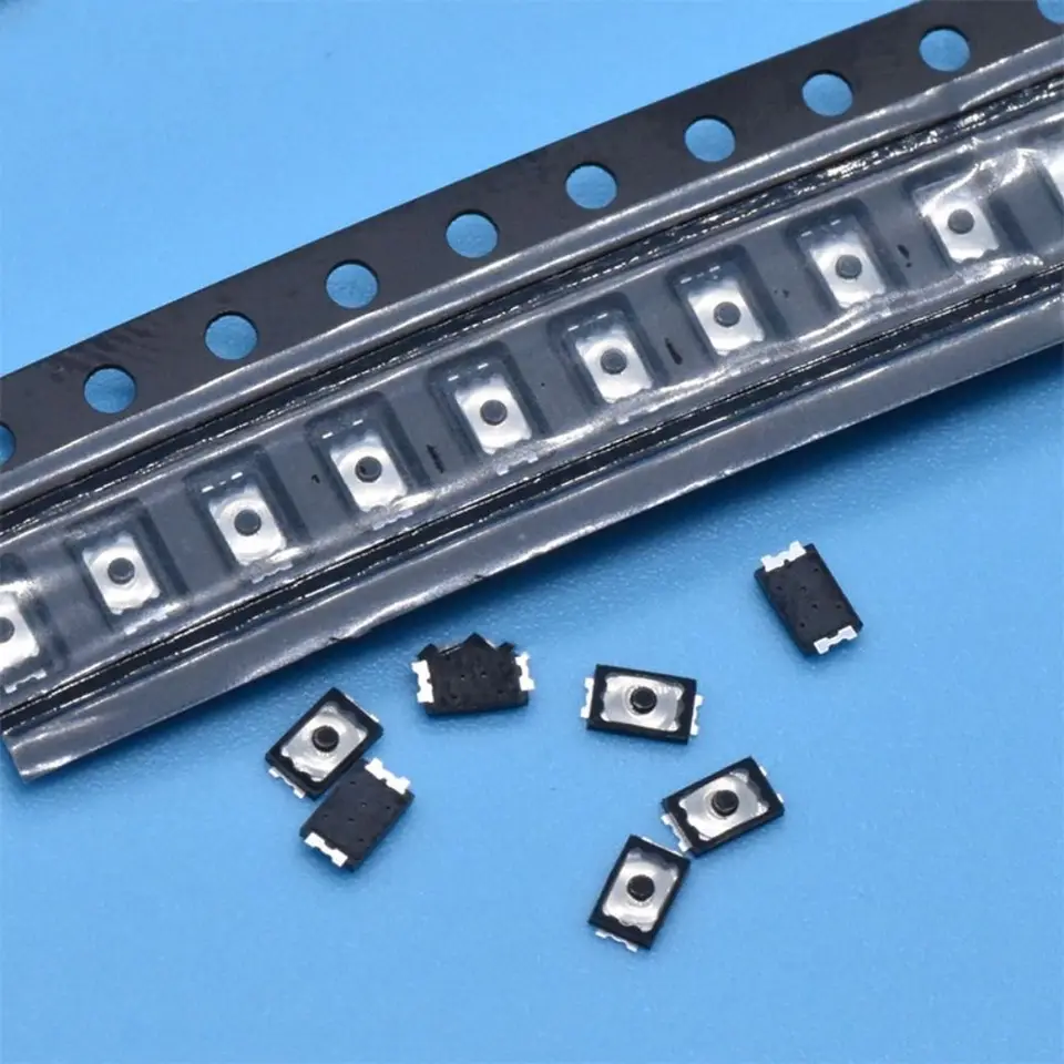 50 Piezas 2x3x0.6 Interruptor de Botón Táctil U Tact 4 Pines Micro Interruptor SMD Mini Película Delgada Interruptor de Luz Táctil 3