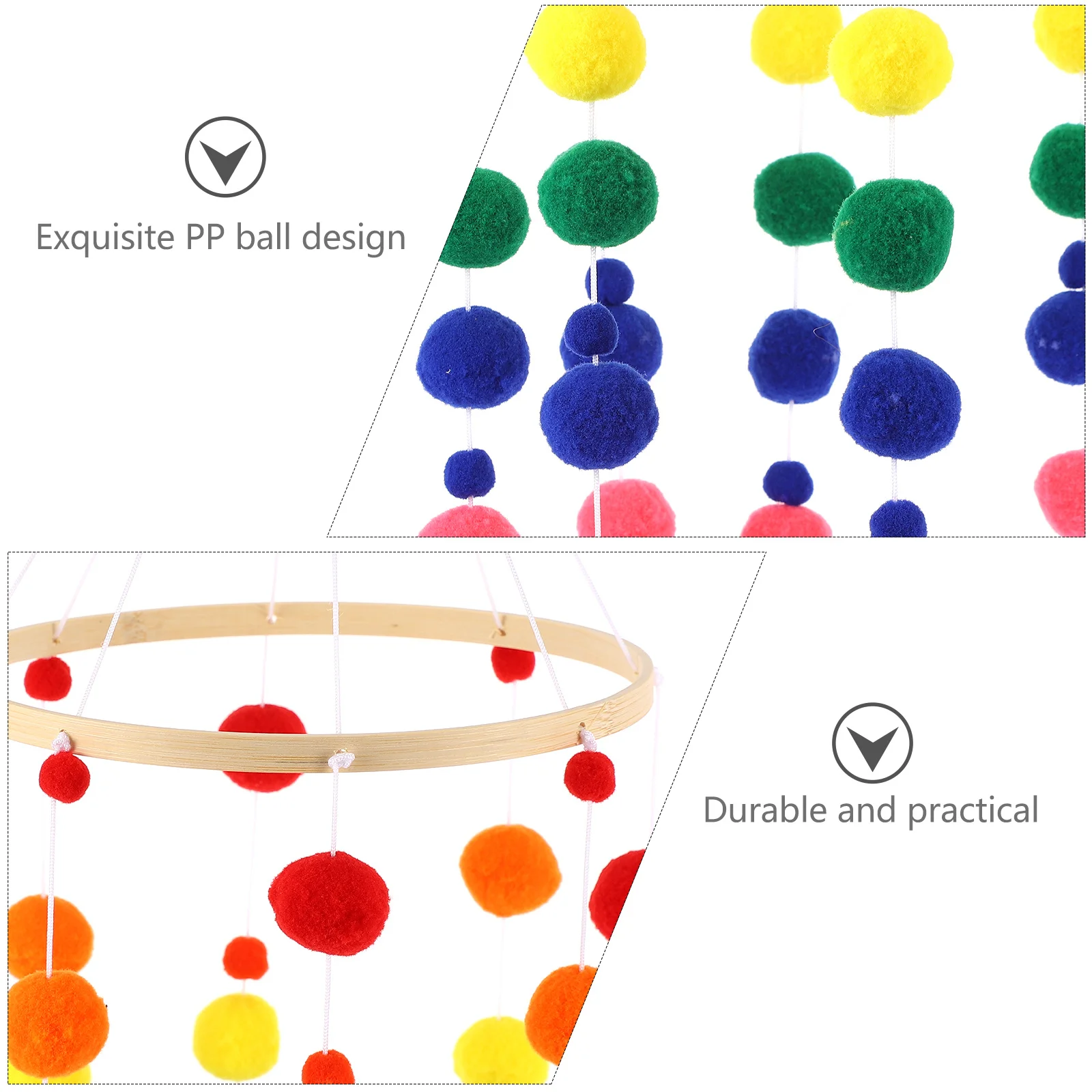 ชุดโมบายลูกบอลตกแต่งผนังห้องเด็ก ของตกแต่งแขวนผนัง โมบายติดเตียงเด็ก ของตกแต่งห้องเด็กอ่อน ของตกแต่งบ้าน สำนักงาน ห้างสรรพสินค้า ของขวัญสำหรับงานปาร์ตี้