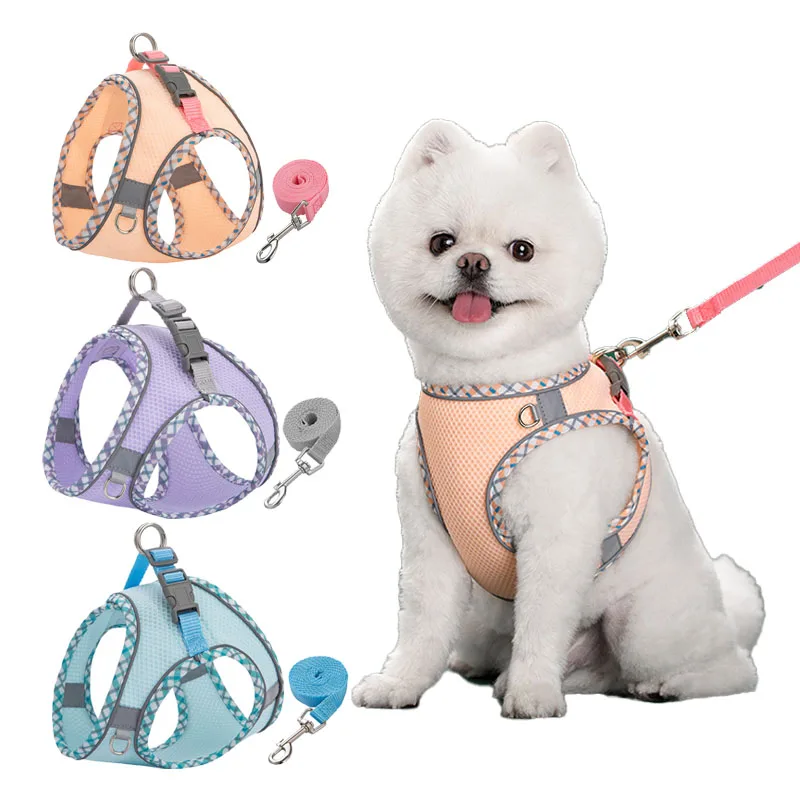 

Dog Harness and Leash Set Outdoor Walking Pincher for Small Medium Dogs Chihuahua mascotas Vest Harnesses Pomerian Accessories