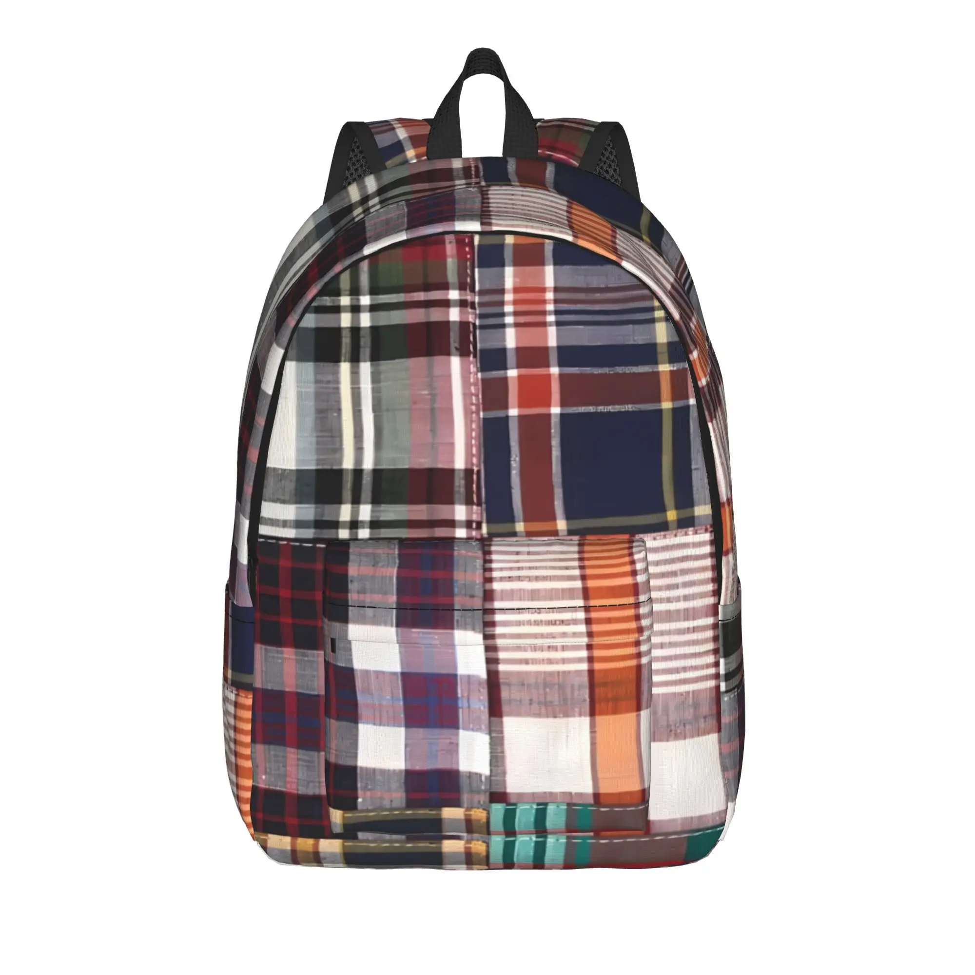 Back to school season Vintage Madras, Preppy Patchwork Madras Rucksack Back To School Ladies Book Pack Backpack