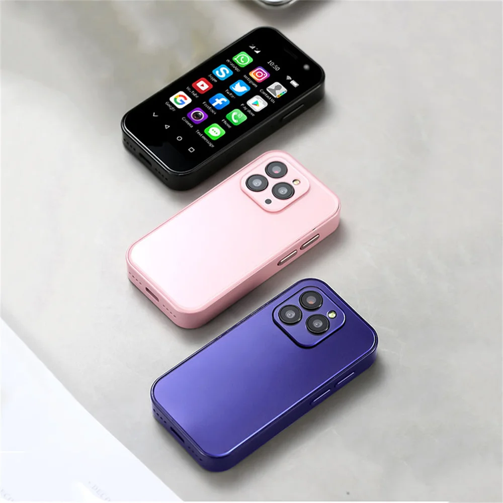 Mini-Smartphone Débloqué 4G – Écran 3,88″ HD, Android 12, 64 Go, Batterie 1950 MAh, Double SIM, Reconnaissance Faciale – Noir