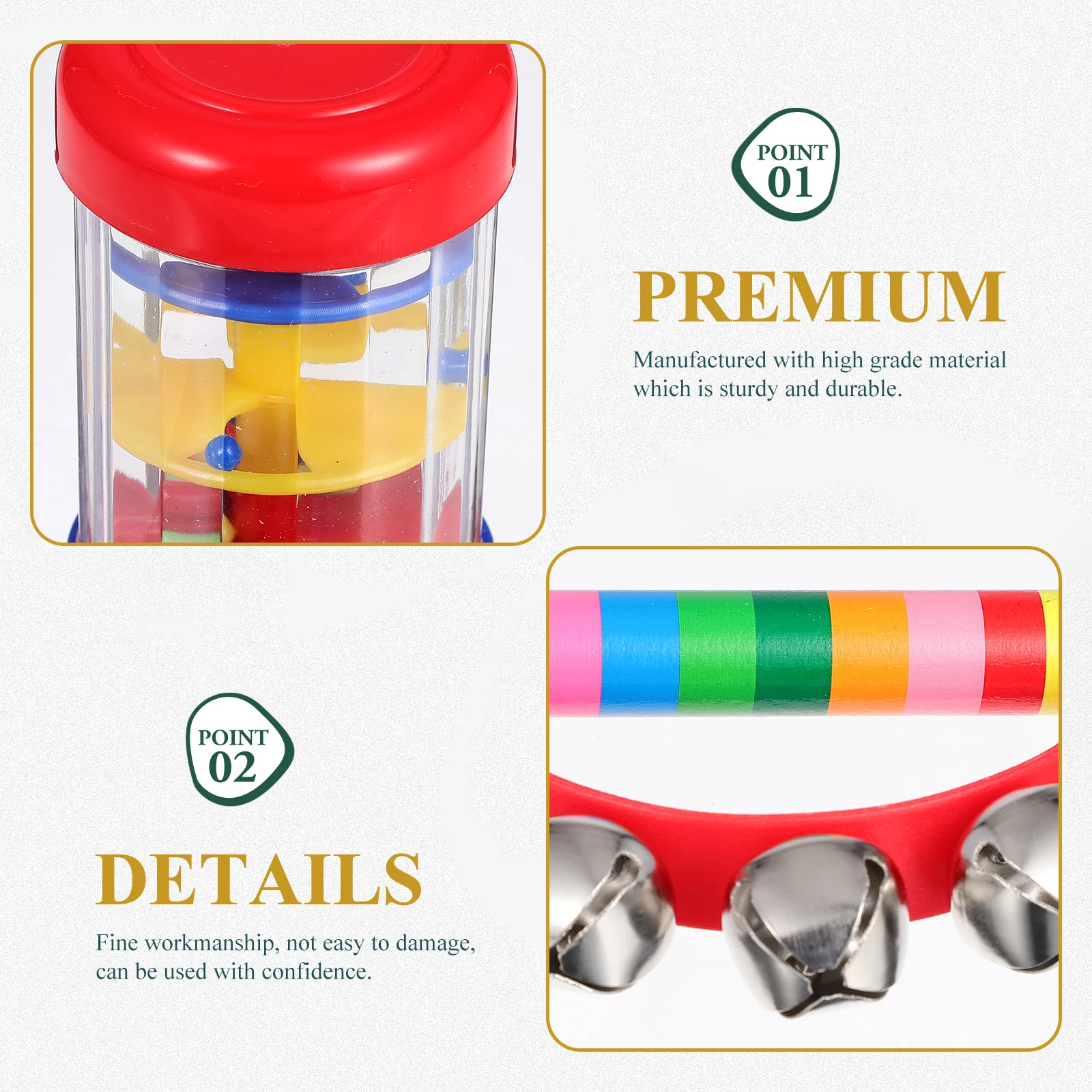 13pcs Children's Percussion Instruments Set Toddler Musical Toys Baby Learning Music Toy Early Sensory Development for Kids