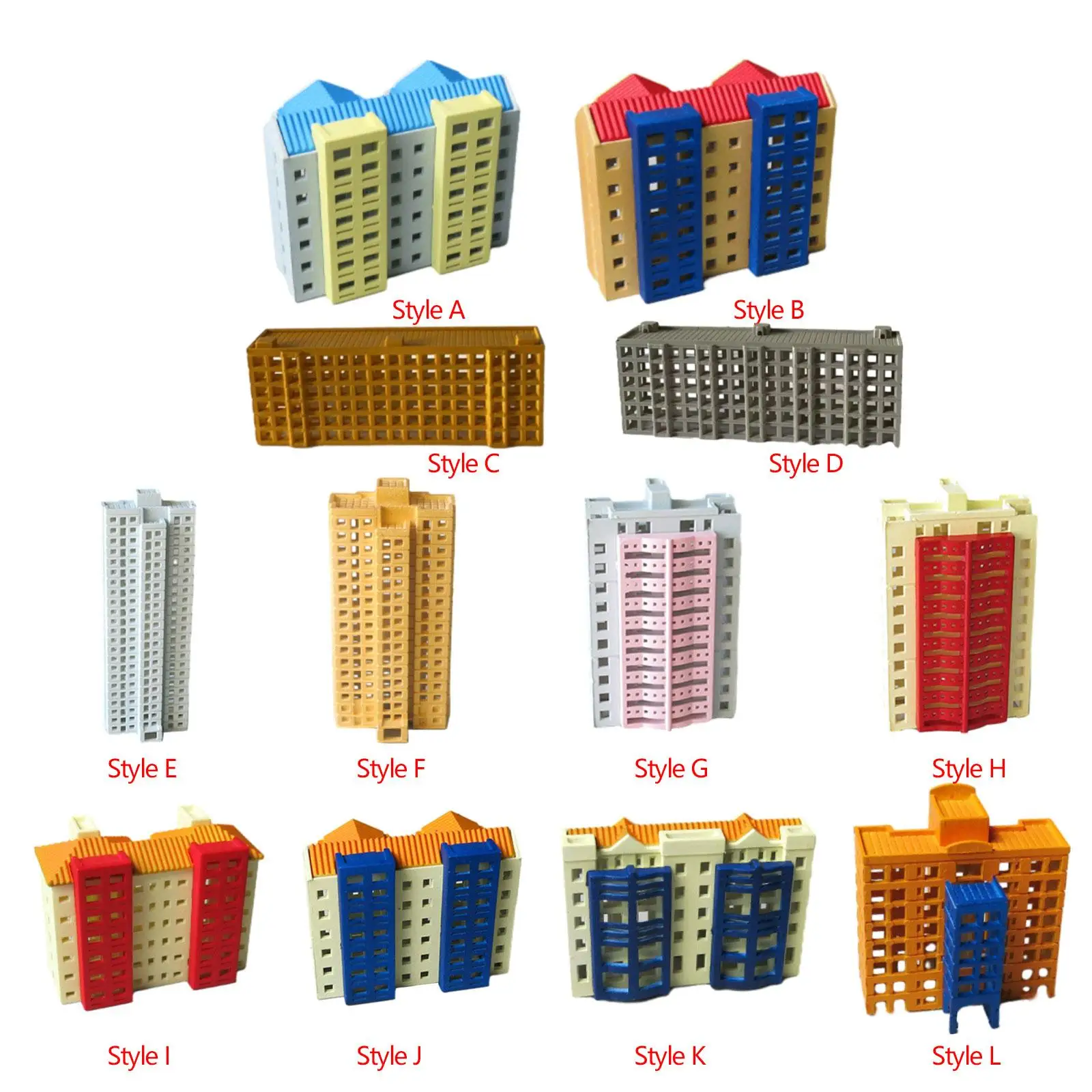 Accessori per il layout del treno modello con elementi paesaggistici da costruzione in scala 1/500